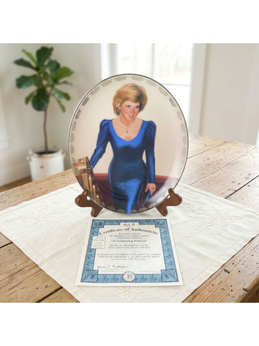 Princess Diana Bradford Exchange Plate An Enchanting Princess 1998 Oval 8.7"
